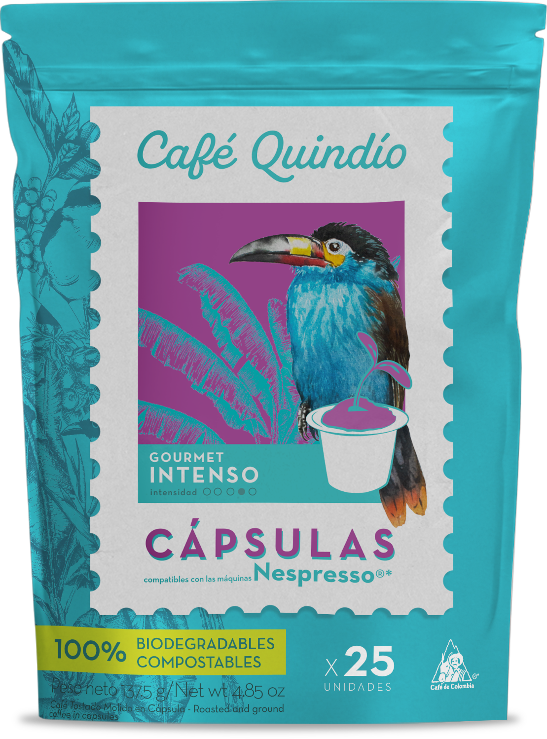 Cápsulas de Café Gourmet Intenso