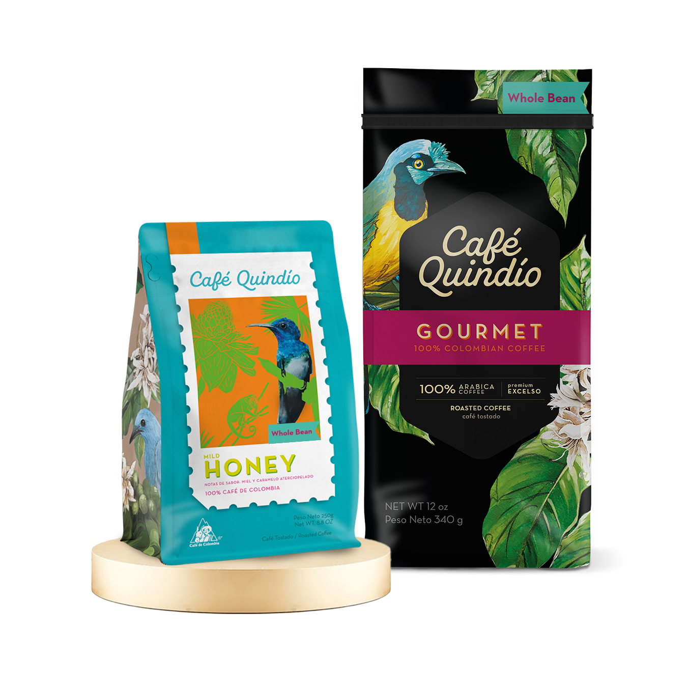 Gourmet 12 oz (Whole Bean) + Mild Honey 8.8 oz (Whole Bean)