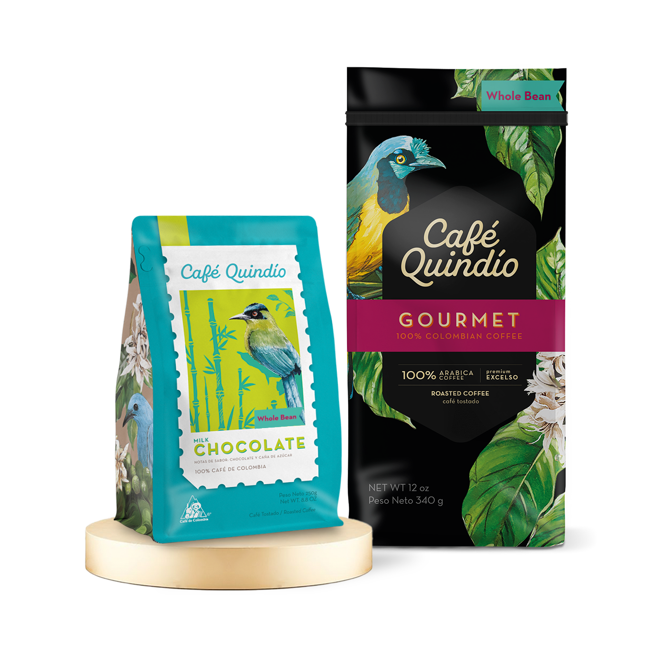 Gourmet 12 oz (Whole Bean) + Milk Chocolate 8.8 oz (Whole Bean)