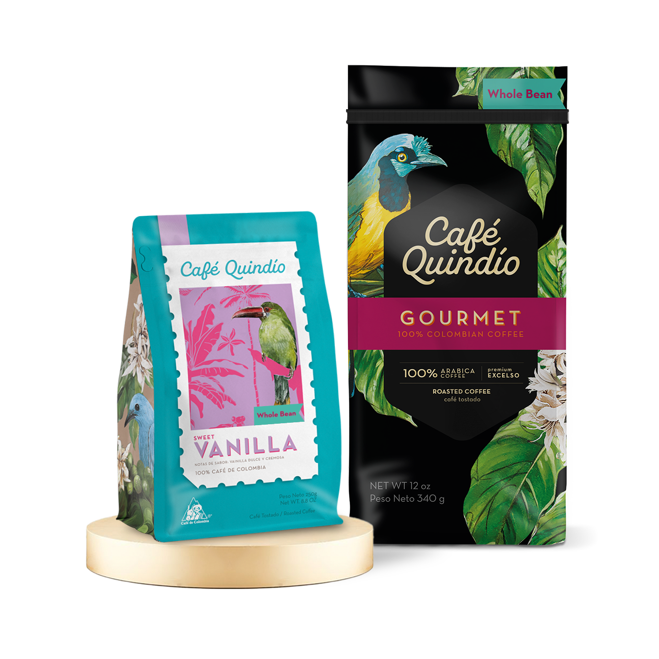 Gourmet 12 oz (Whole Bean) + Sweet Vanilla 8.8 oz (Whole Bean)