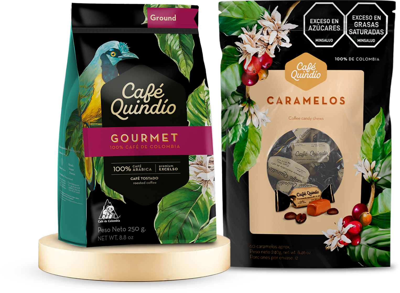 Gourmet 8.8 oz (Ground) + Coffee Caramels 8.5 oz